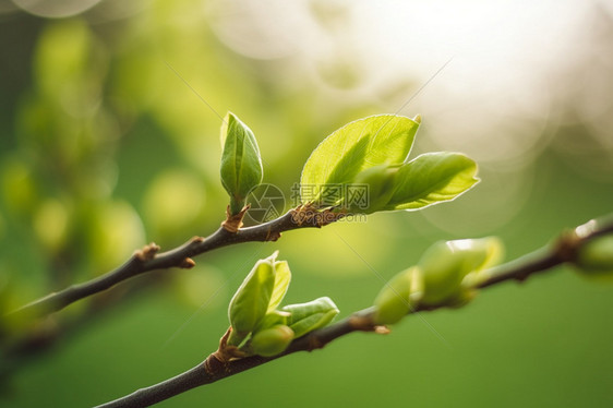 户外新生的植物图片