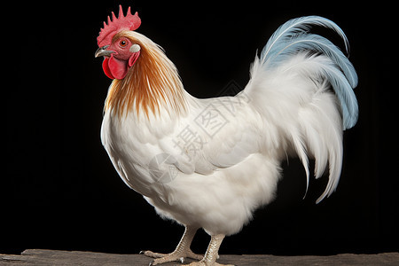 鸡的蓝色尾巴图片