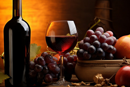 葡萄发酵红色的葡萄酒背景