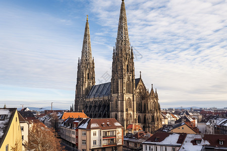 欧洲历史大教堂建筑景观图片