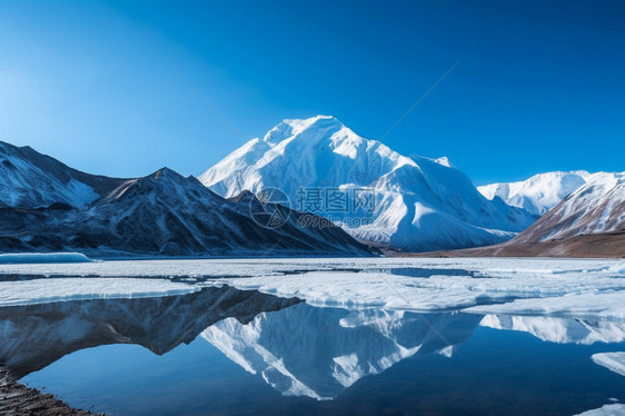 壮观的冰川雪山图片