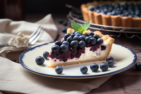 蓝莓蛋糕饮食图片