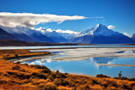 云丘山雪山的风景背景