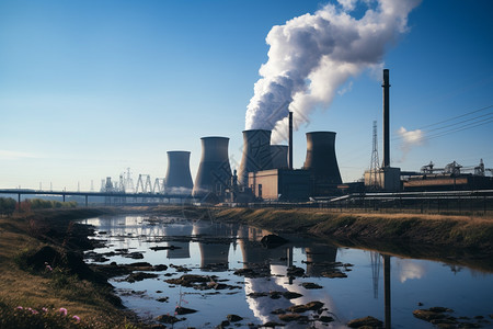 环境污染的工厂图片