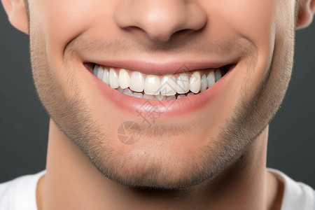 展示健康牙齿的男性图片