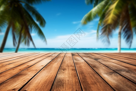 度假岛屿木板背景图片