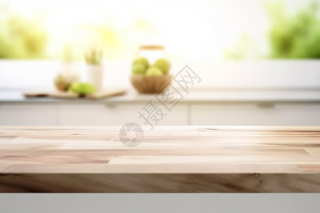 桌面展示厨房木质台面展示背景背景