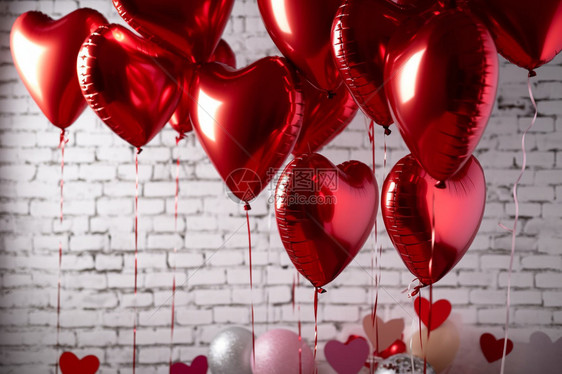 浪漫的红色气球图片
