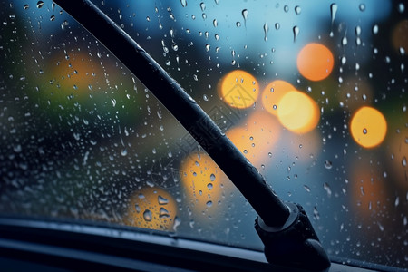 汽车挡风玻璃的雨刷器图片