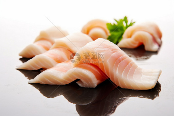 美味的三文鱼刺身图片