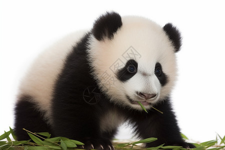 爬行的熊猫宝宝背景图片