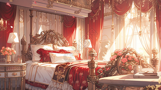 浪漫主图的卧室背景图片