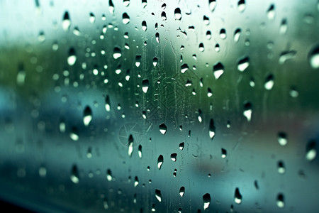 被雨水打湿的玻璃图片