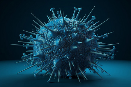 蓝色细胞病毒图片