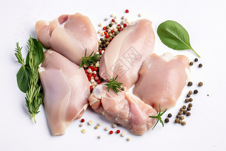 营养套餐健康的鸡肉背景