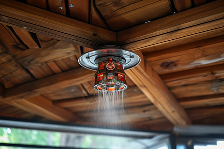 天花板的感应洒水设备高清图片