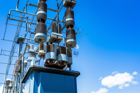 工业电量传输的变电站背景图片