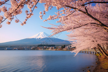 富士山的美丽景观图片