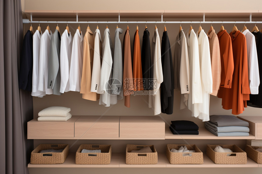 壁橱里的服装高清图片下载正版图片600365380摄图网