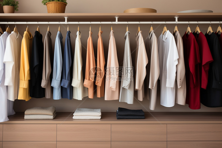 衣柜里的服装衬衫高清图片下载正版图片600365383摄图网