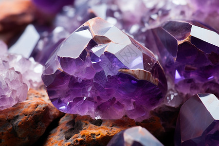 美丽的紫色钻石背景图片