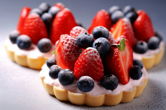 营养可口的水果糕点图片