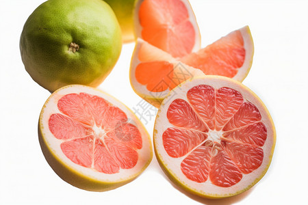 新鲜多汁的柚子图片