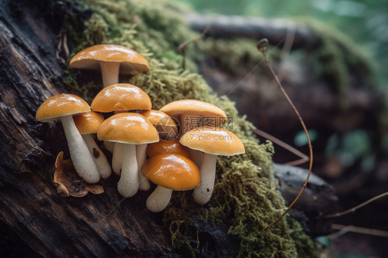 夏季户外种植的蘑菇图片
