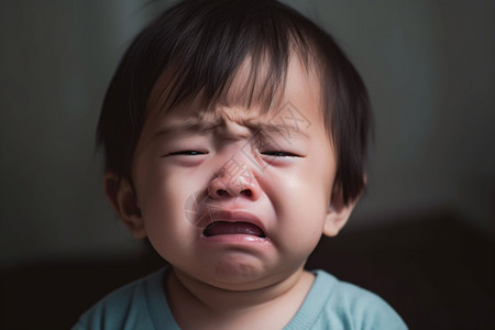 害怕哭泣的婴儿图片