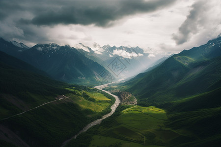 格鲁吉亚大峡谷的美丽景观图片