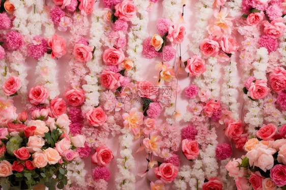 婚礼现场的花束图片