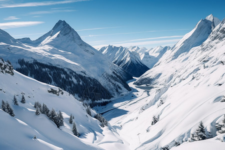 高耸入云的雪山图片