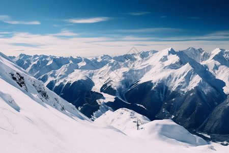 保千里连绵千里的雪山背景