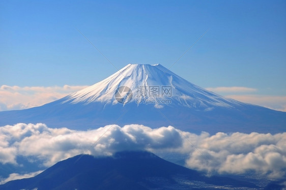日本美丽的富士山景观图片