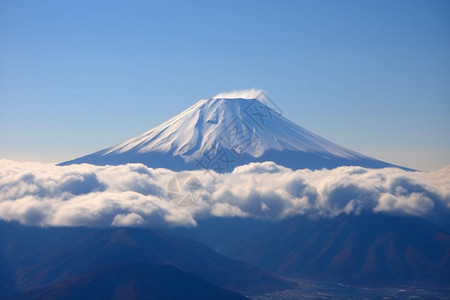 壮观的富士山景观图片