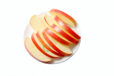 餐盘中切片的苹果图片