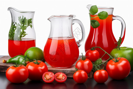 红色的番茄汁图片