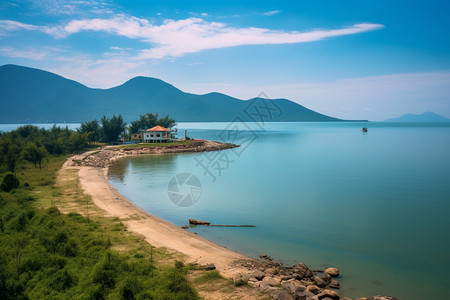 有沙滩的海边图片