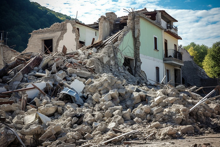 不可抗拒的地震灾害高清图片