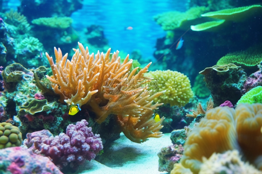 海洋中的海洋生物群图片