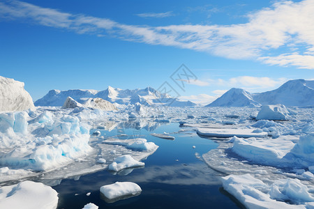 北极的冰川融化现象图片