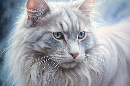 油画风格的猫咪图片
