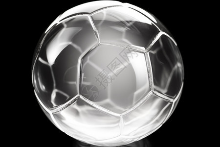 透明圆形水晶足球图片