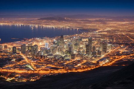 都市的夜景图片