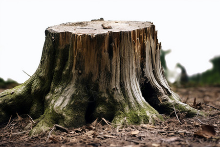 森林腐烂的大树根图片