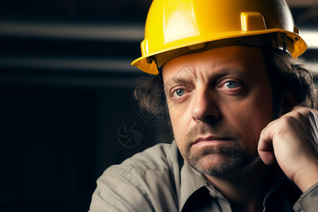 戴安全帽的建筑工人图片