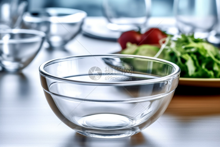厨房里的玻璃器皿图片