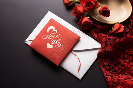 表白红包素材浪漫的表白信封背景