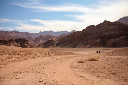 徒步旅行的以色列沙漠图片