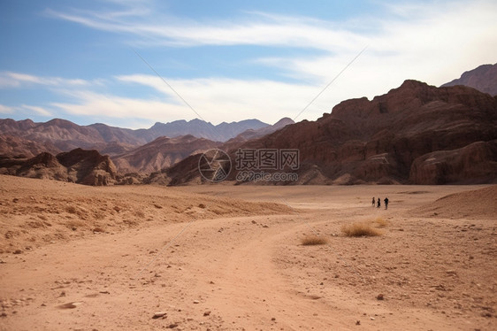 徒步旅行的以色列沙漠图片